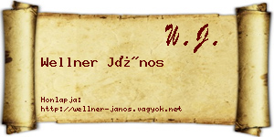 Wellner János névjegykártya